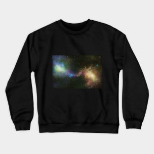 Galaxies interacting in a starry sky Crewneck Sweatshirt